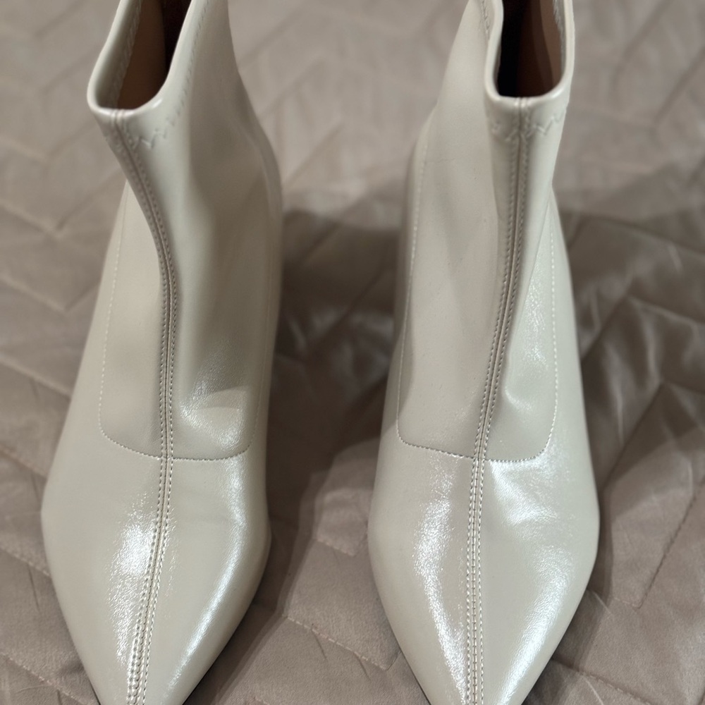 Elegant Cream Ankle Boots